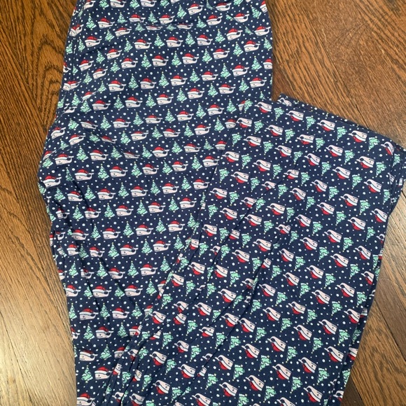 EUC Vineyard Vines Santa Whales Christmas Pajama Pants XXS. (0-2) - Picture 1 of 6